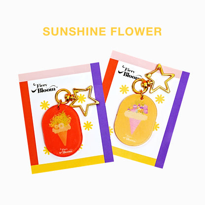 Flower Acrylic Keychains