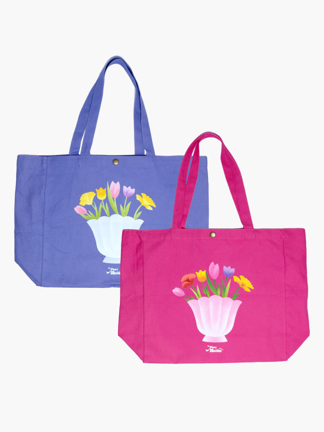 Large Floral Canvas Bags