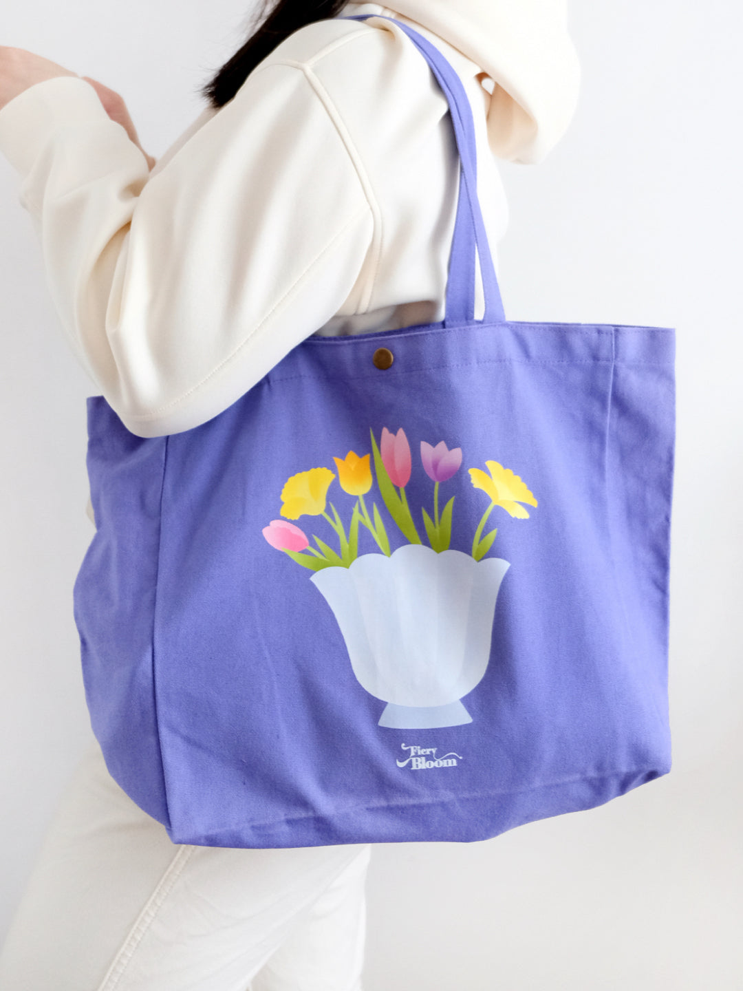 Large Floral Canvas Bags