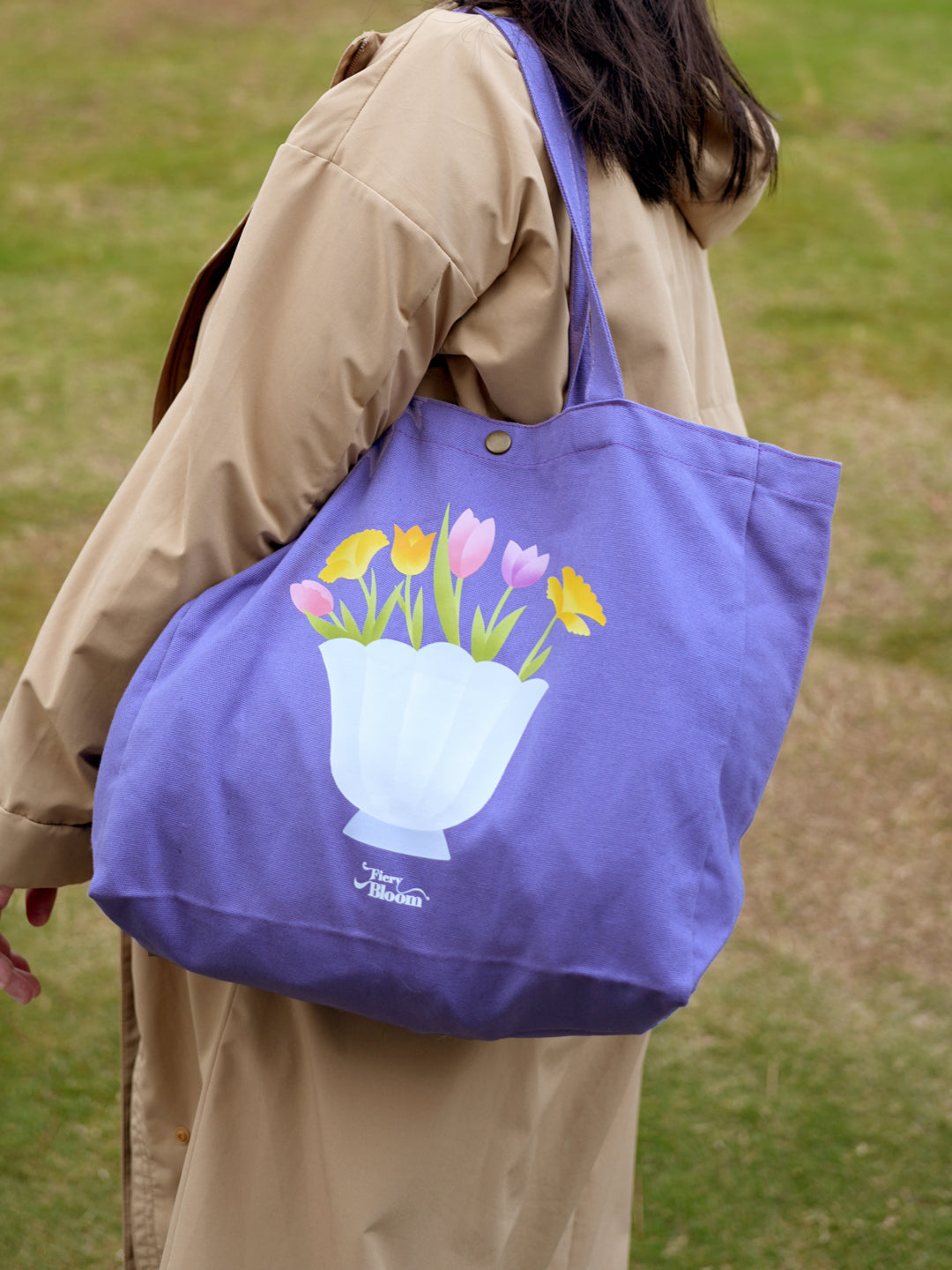 Large Floral Canvas Bags