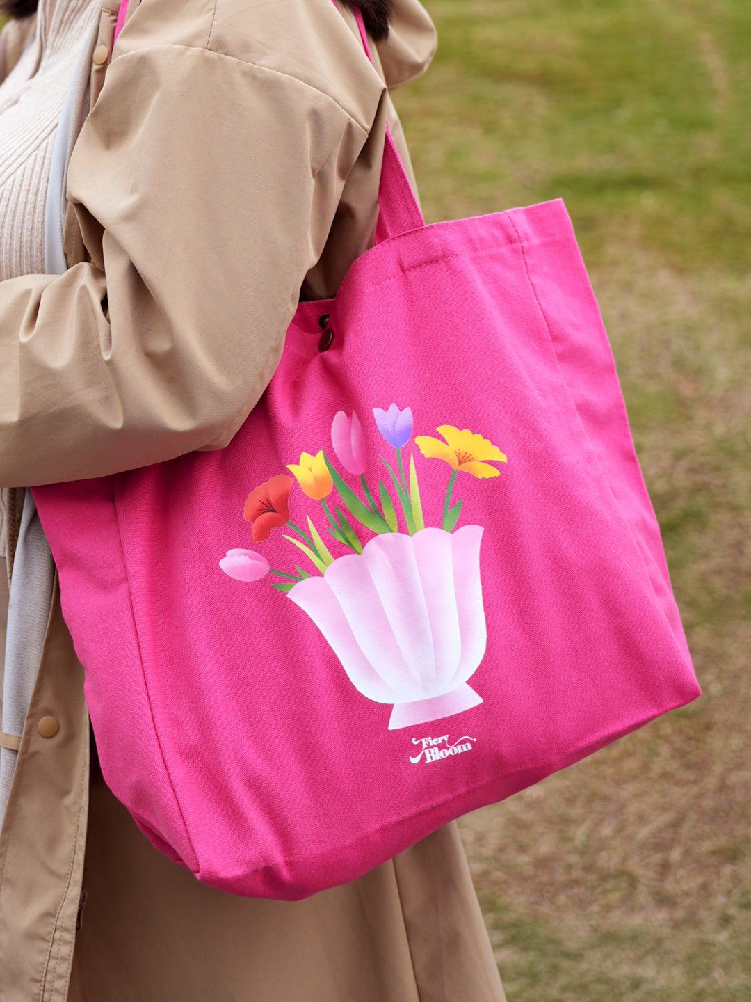 Large Floral Canvas Bags